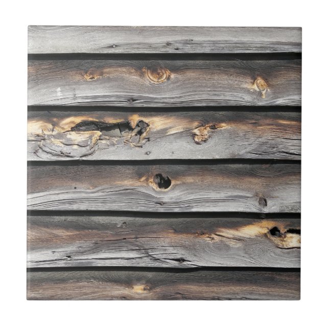 vom Wetter als alter Holzhintergrund signiert Fliese (Vorderseite)