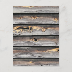 vom Wetter als alter Holzhintergrund signiert Postkarte