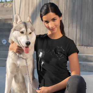 Vom Wind verwehte Löwenzahnsamen Natürliche Blüten T-Shirt