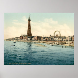 Vom zentralen Pier Blackpool, England Poster