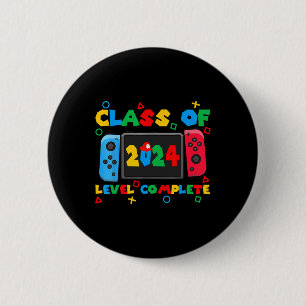 Von 2024 Level Complete Video Gamer Senior Graduat Button