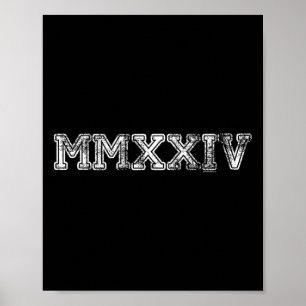 von 2024 Mmxxiv Abschluss Spirit Vintag Senior 20 Poster