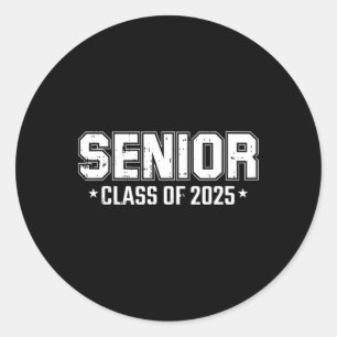 Von 2025 Senior Abschluss High School Uni Grad Runder Aufkleber
