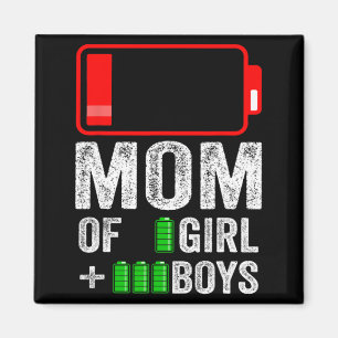 von 3 Jungen 1 Mädchen Geschenk von Kindermüttern Magnet