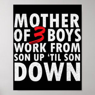Von 3 Jungen arbeiten von Sohn auf bis Sohn abwärt Poster
