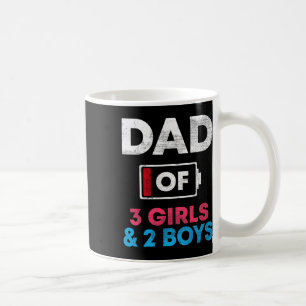 von 3 Mädchen und 2 Jungen Akku Low Daddy Vater39 Kaffeetasse