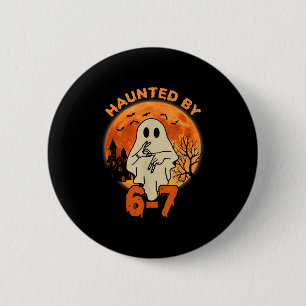 Von 67 Halloween-Geist Six Seven Gen Alpha heimges Button