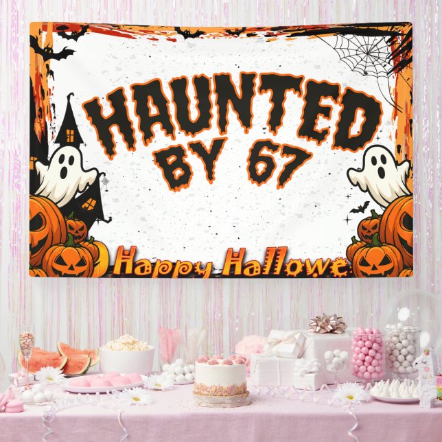 Von 67 lustigen Geistern und Kürbissen Halloween h Banner (Party)