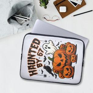 Von 67 lustigen Geistern und Kürbissen Halloween h Laptopschutzhülle