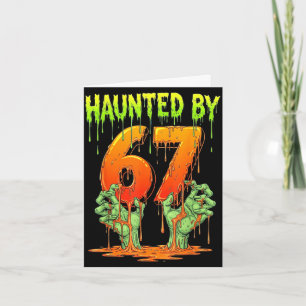 Von 67 lustigen Halloween-Schreckenssaison-Geister Karte