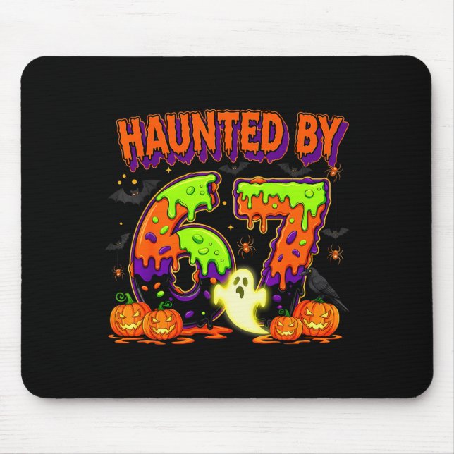 Von 67 lustigen Six Seven Drip spooky Geist Heimge Mousepad (Vorne)