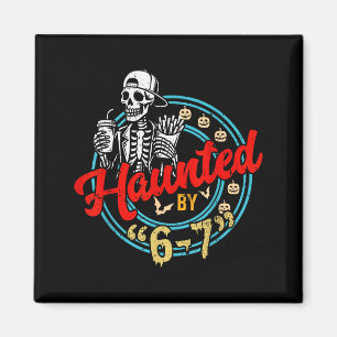 Von 67 lustigen Skelett- und Kürbis-Halloween heim Magnet