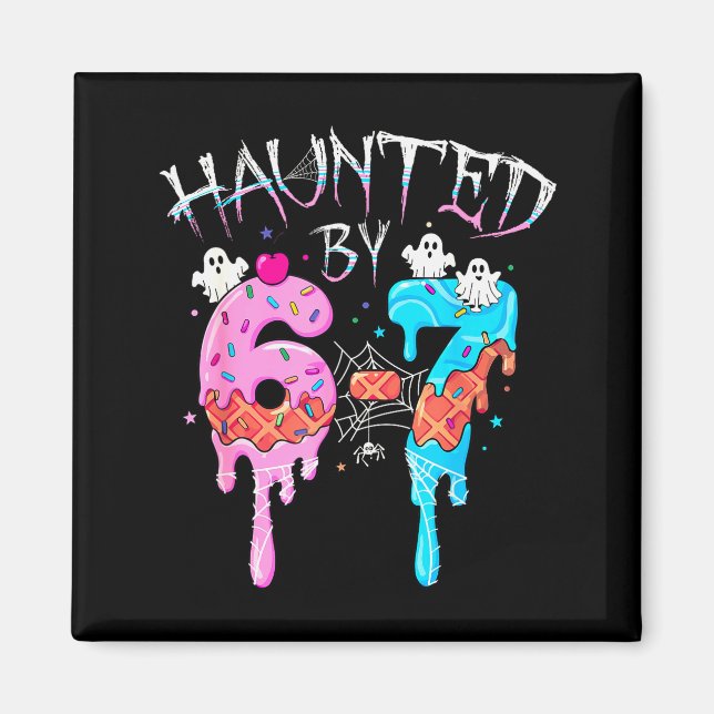 Von 6 7 Halloween-Geist Gen Alpha Meme Eis heimges Magnet (Vorne)