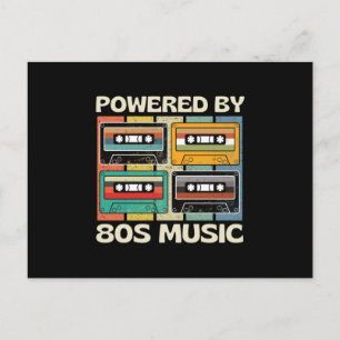 Von 80er-Musikkassette unterstützt Postkarte