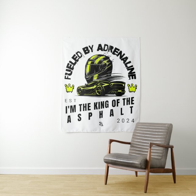 Von Adrenalin angeregt - Fett dynamisches Design Wandteppich (Beispiel)