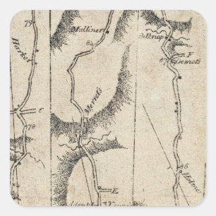 Von Albany nach Newborough 33 Quadratischer Aufkleber