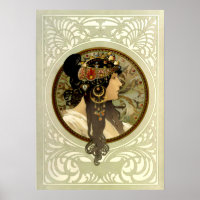 Von Alphonse Mucha Brünette byzantinische Köpfe