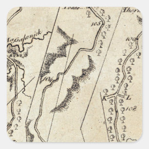 Von Annapolis bis Bowlinggreen Ordy 70 Quadratischer Aufkleber