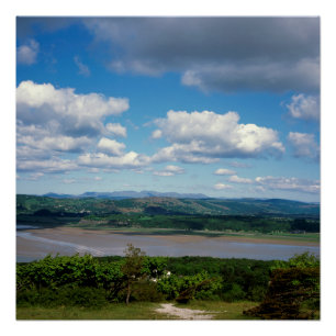 Von Arnside Knott Arnside aus gesehen, der Fluss K Poster