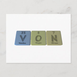 Von as Vanadium Sauerstoff Stickstoff Postkarte