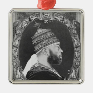 von Äthiopien Menelik II Silbernes Ornament