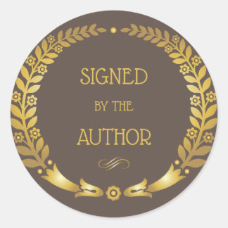 Von Auther unterzeichnetes Rundschreiben - Buchsch Runder Aufkleber