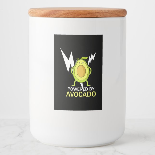 Von Avocado beherrscht Lebensmitteletikett (Vorderseite)