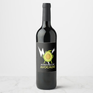 Von Avocado beherrscht Weinetikett