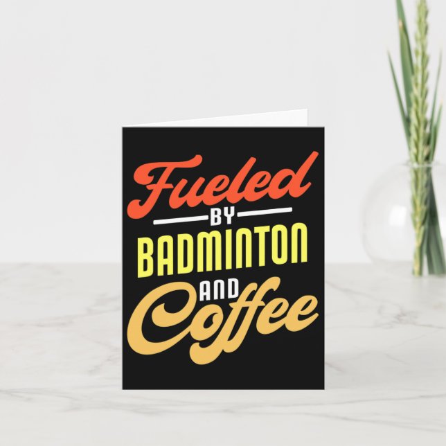 Von Badminton und Coffee Funny Badminton Pla gespe Karte (Vorderseite)