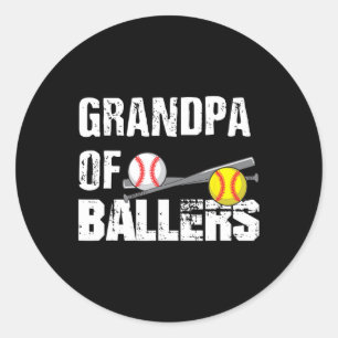 Von Ballern Funny Baseball Softball Fathers Day Gi Runder Aufkleber