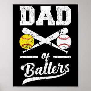 von Ballern Vater von Baseball und Softball für Poster