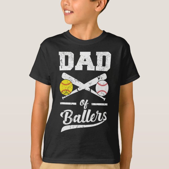 von Ballern Vater von Baseball und Softball für T-Shirt (Vorderseite)