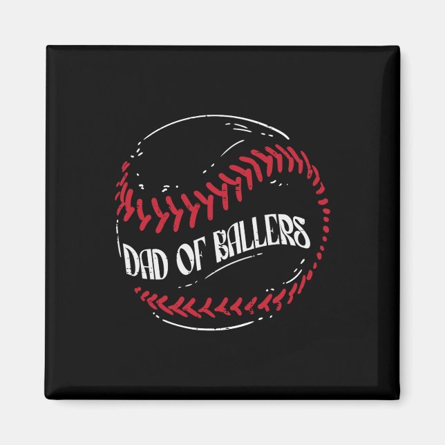 Von Ballers Baseball Funny Vathers Day Männer Dadd Magnet (Vorne)