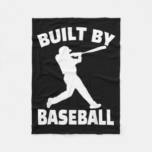 Von Baseball erbaut Lustiger Baseball für Männer F Fleecedecke