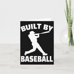 Von Baseball erbaut Lustiger Baseball für Männer F Karte