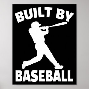 Von Baseball erbaut Lustiger Baseball Für Männer F Poster
