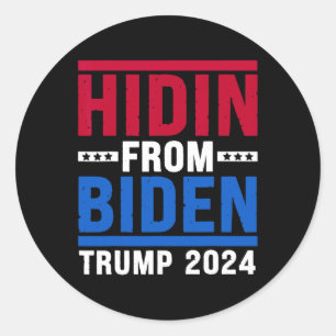 Von Biden Kids Men Funny Anti Joe Biden Trump 202 Runder Aufkleber