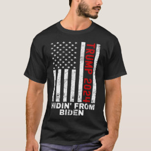 Von Biden Kids Men Trump 2024 Flag gegen Joe Biden T-Shirt