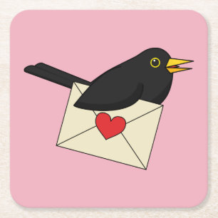 Von Blackbird mit Liebe Rechteckiger Pappuntersetzer