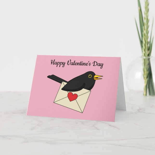 Von Blackbird mit Liebe | Text hinzufügen Karte (Vorderseite)