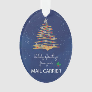 VON Briefträger-Weihnachtsbaum Anpassbarer Name Ornament