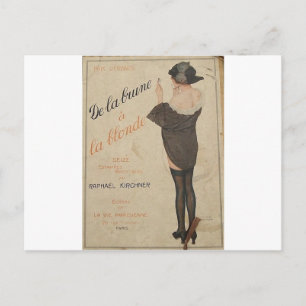 Von Brown nach Blonde von Raphael Kirchner Postkarte