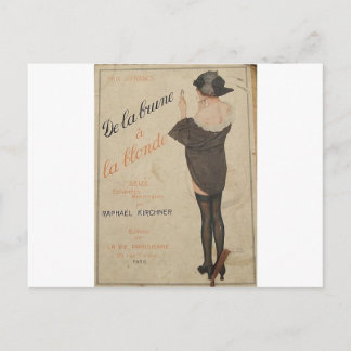 Von Brown nach Blonde von Raphael Kirchner Postkarte