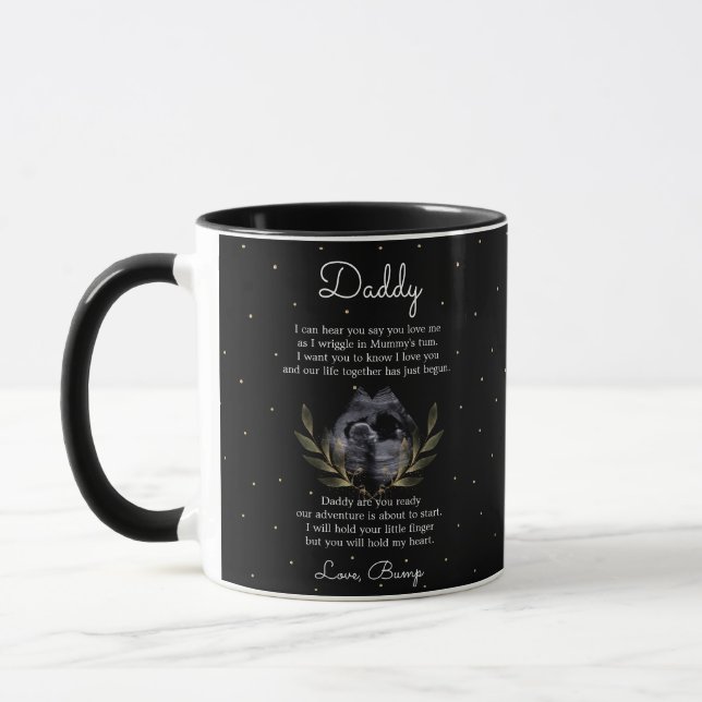 Von Bump bis Vater Meldung Gold Leaf Black Tasse (Links)