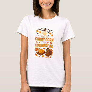 Von Candy Corn bis Cornbread Halloween Erntedankfe T-Shirt