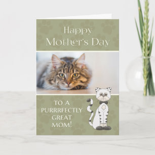 Von Cat auf Mother's Day Custom Foto Karte