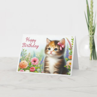 Von Cat Happy Birthday Feiertagskarte
