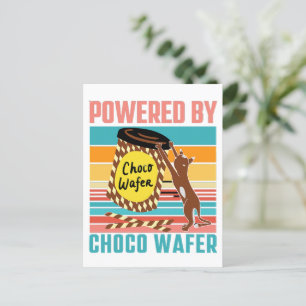 VON CHOCO WAFER BEKANNT - CHOCO WAFER UND CAT LOVE POSTKARTE