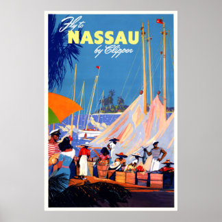 Von Clipper Vintage Travel nach Nassau Poster