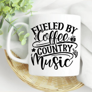 Von Coffee Country Music Fun Niedlich gespeist Kaffeetasse